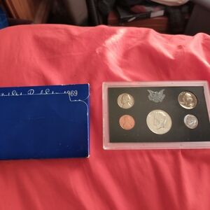 1969 Kennedy US Mint Coin Set with Blue Case